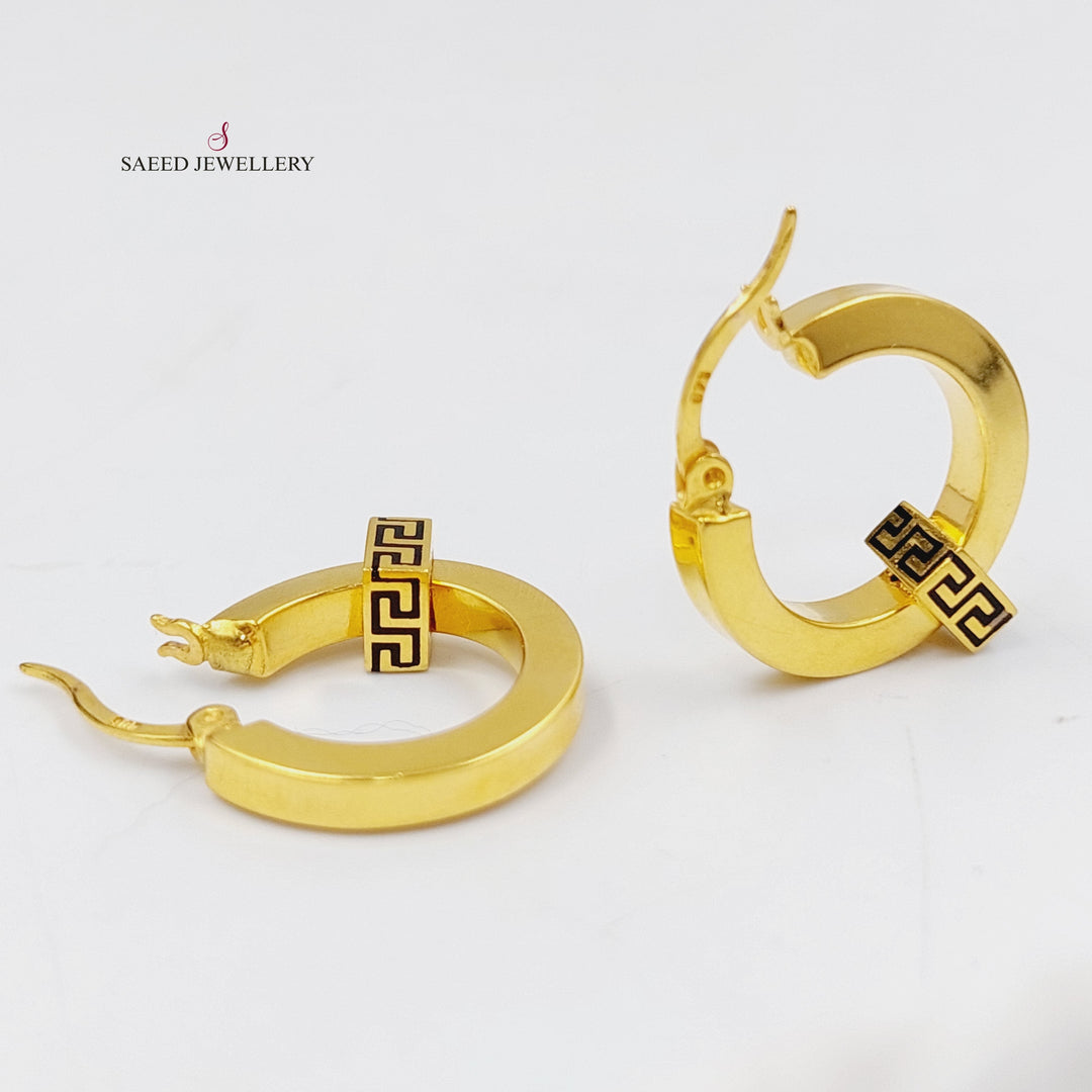 Deluxe Hoop Earrings  Made Of 21K Yellow Gold by Saeed Jewelry-29939