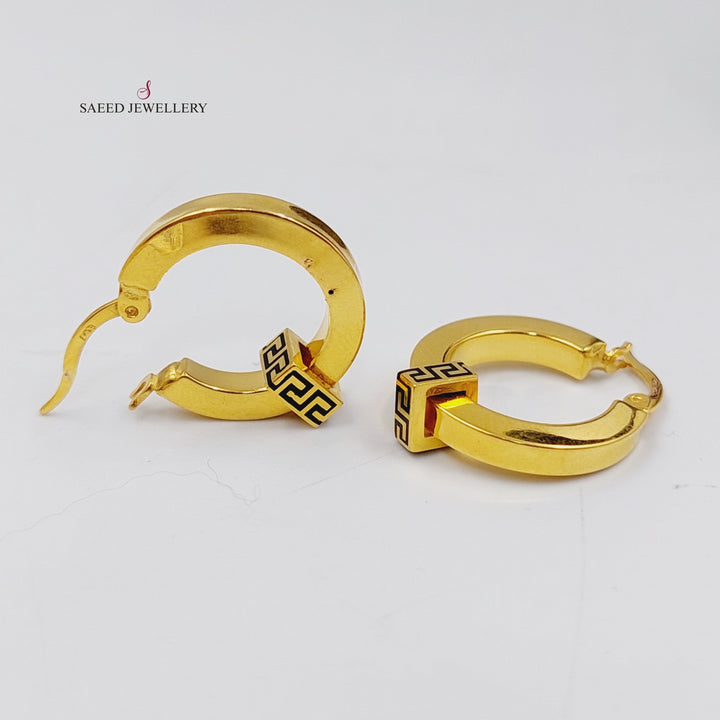 Deluxe Hoop Earrings  Made Of 21K Yellow Gold by Saeed Jewelry-29939