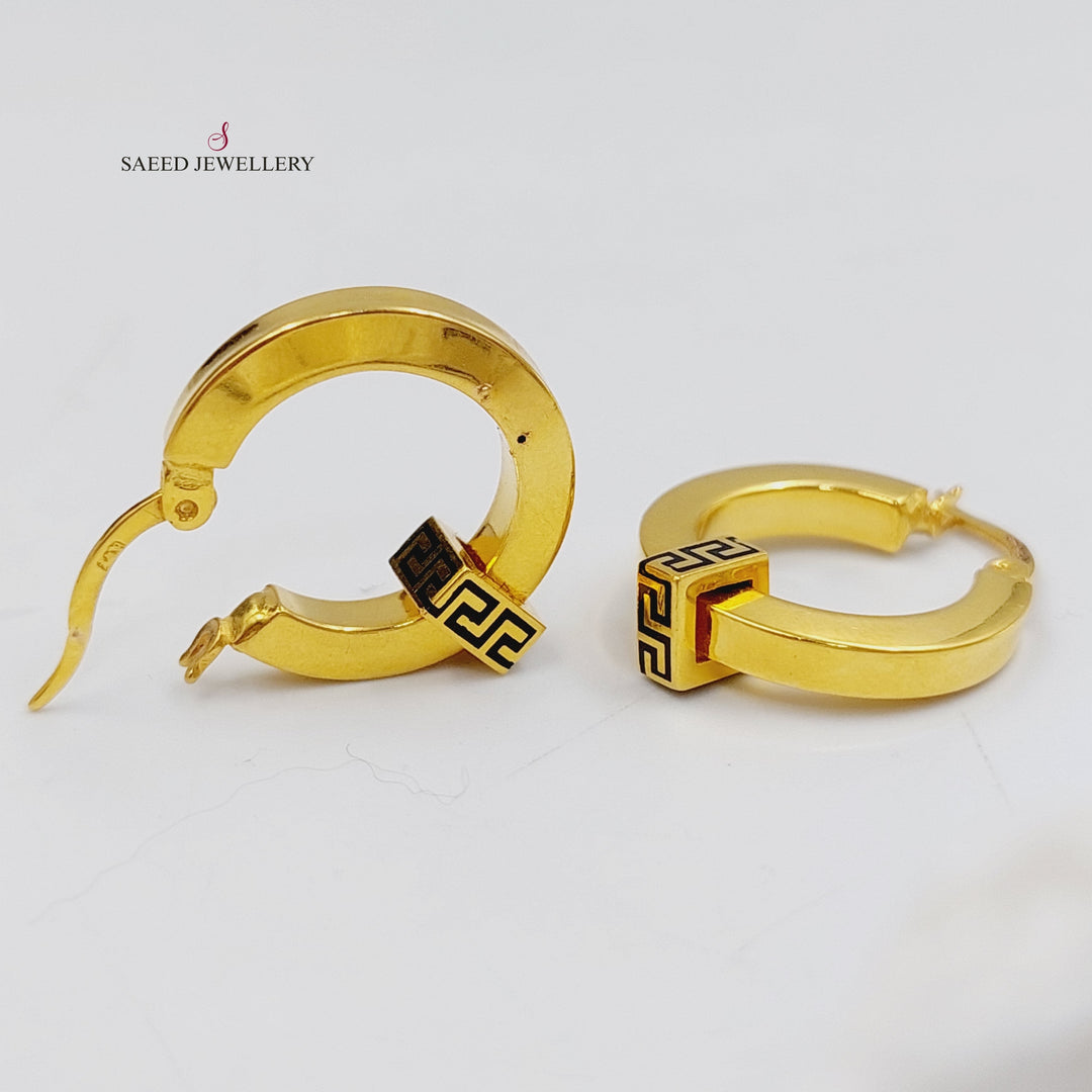 Deluxe Hoop Earrings  Made Of 21K Yellow Gold by Saeed Jewelry-29939