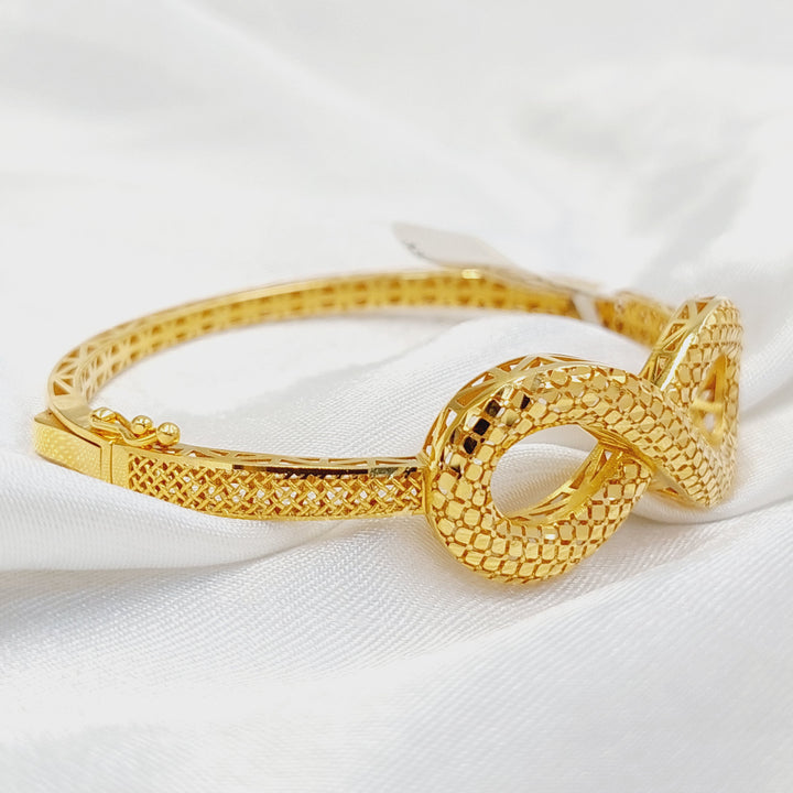 Deluxe Infinite Bangle Bracelet  Made of 21K Yellow Gold by Saeed Jewelry-30856