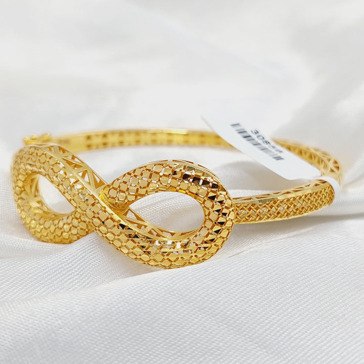 Deluxe Infinite Bangle Bracelet  Made of 21K Yellow Gold by Saeed Jewelry-30856