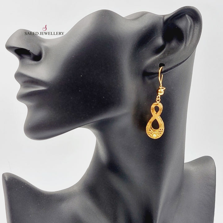 Deluxe Infinite Earrings  Made Of 21K Yellow Gold by Saeed Jewelry-29940