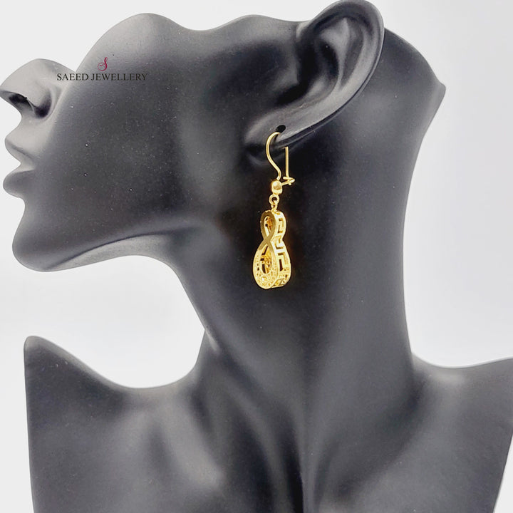 Deluxe Infinite Earrings  Made Of 21K Yellow Gold by Saeed Jewelry-29940
