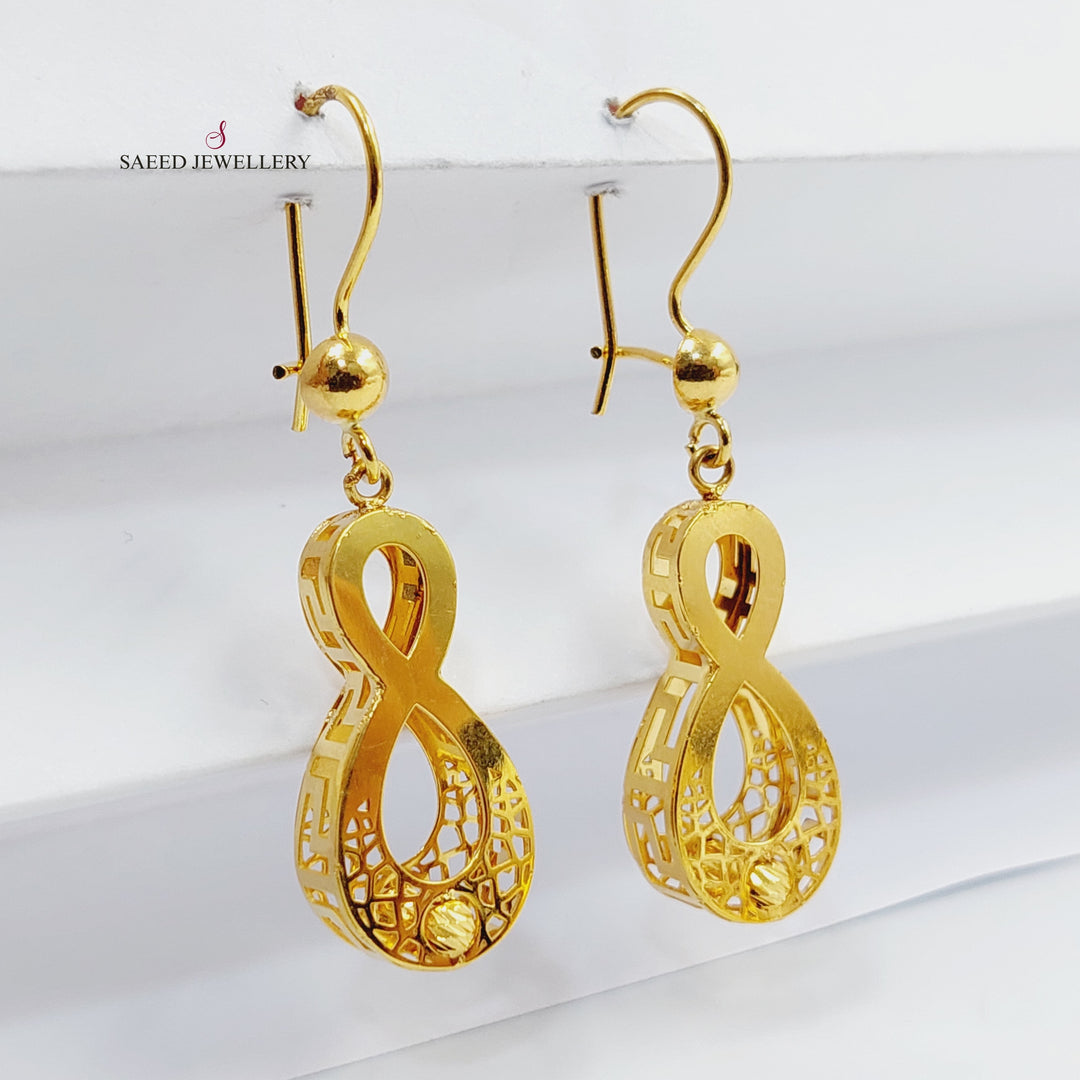 Deluxe Infinite Earrings  Made Of 21K Yellow Gold by Saeed Jewelry-29940
