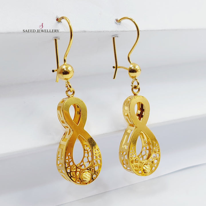 Deluxe Infinite Earrings  Made Of 21K Yellow Gold by Saeed Jewelry-29940