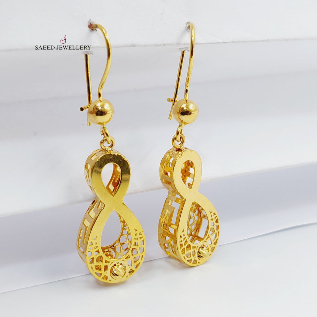 Deluxe Infinite Earrings  Made Of 21K Yellow Gold by Saeed Jewelry-29940