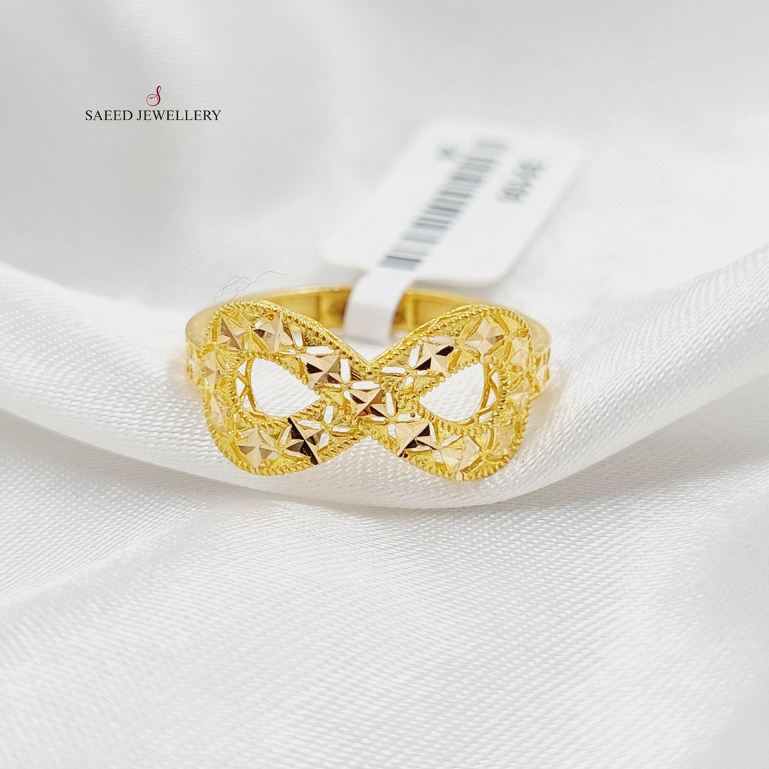 Deluxe Infinite Ring  Made Of 21K Yellow Gold by Saeed Jewelry-30107