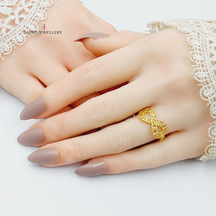 Deluxe Infinite Ring  Made Of 21K Yellow Gold by Saeed Jewelry-30107