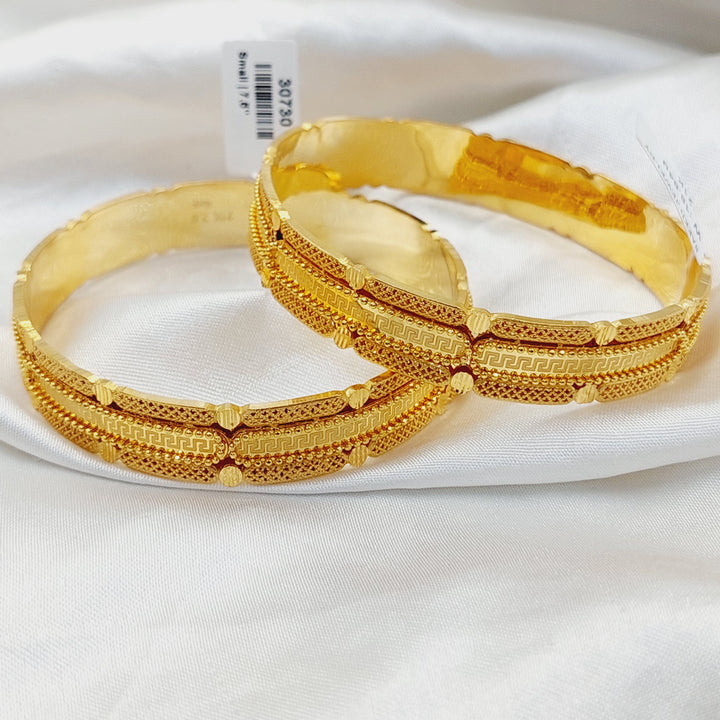 Deluxe Kuwaiti Bangle  Made Of 21K Yellow Gold by Saeed Jewelry-30729