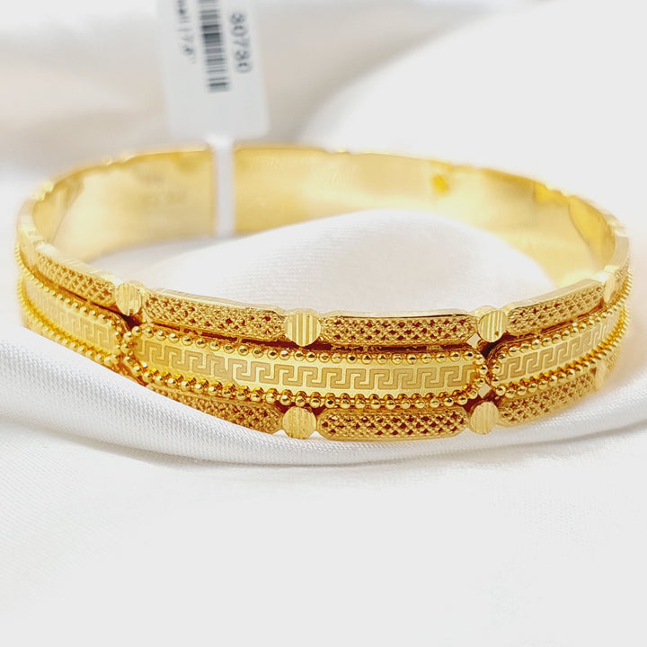 Deluxe Kuwaiti Bangle  Made Of 21K Yellow Gold by Saeed Jewelry-30729