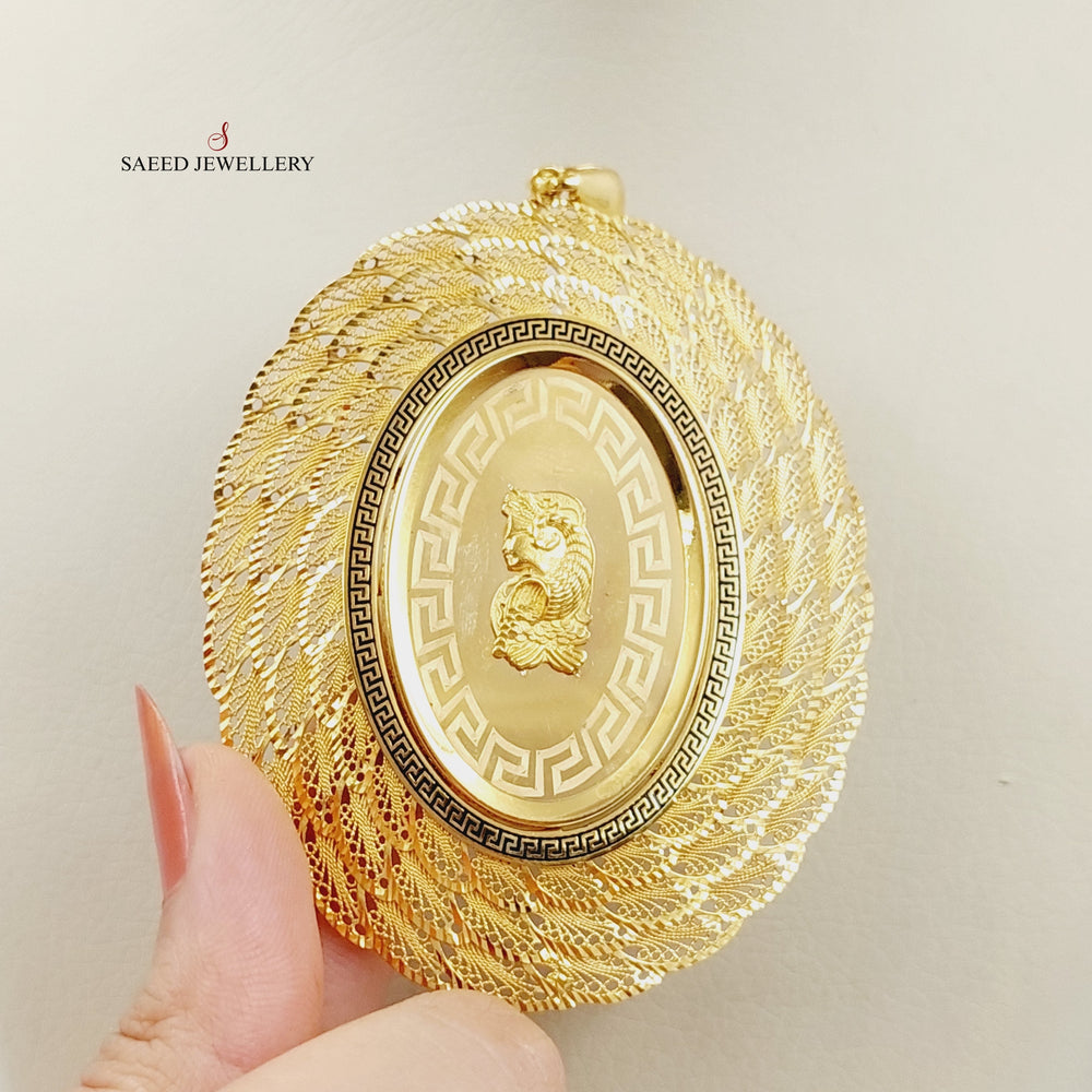 Deluxe Ounce Pendant  Made Of 21K Yellow Gold by Saeed Jewelry-28914