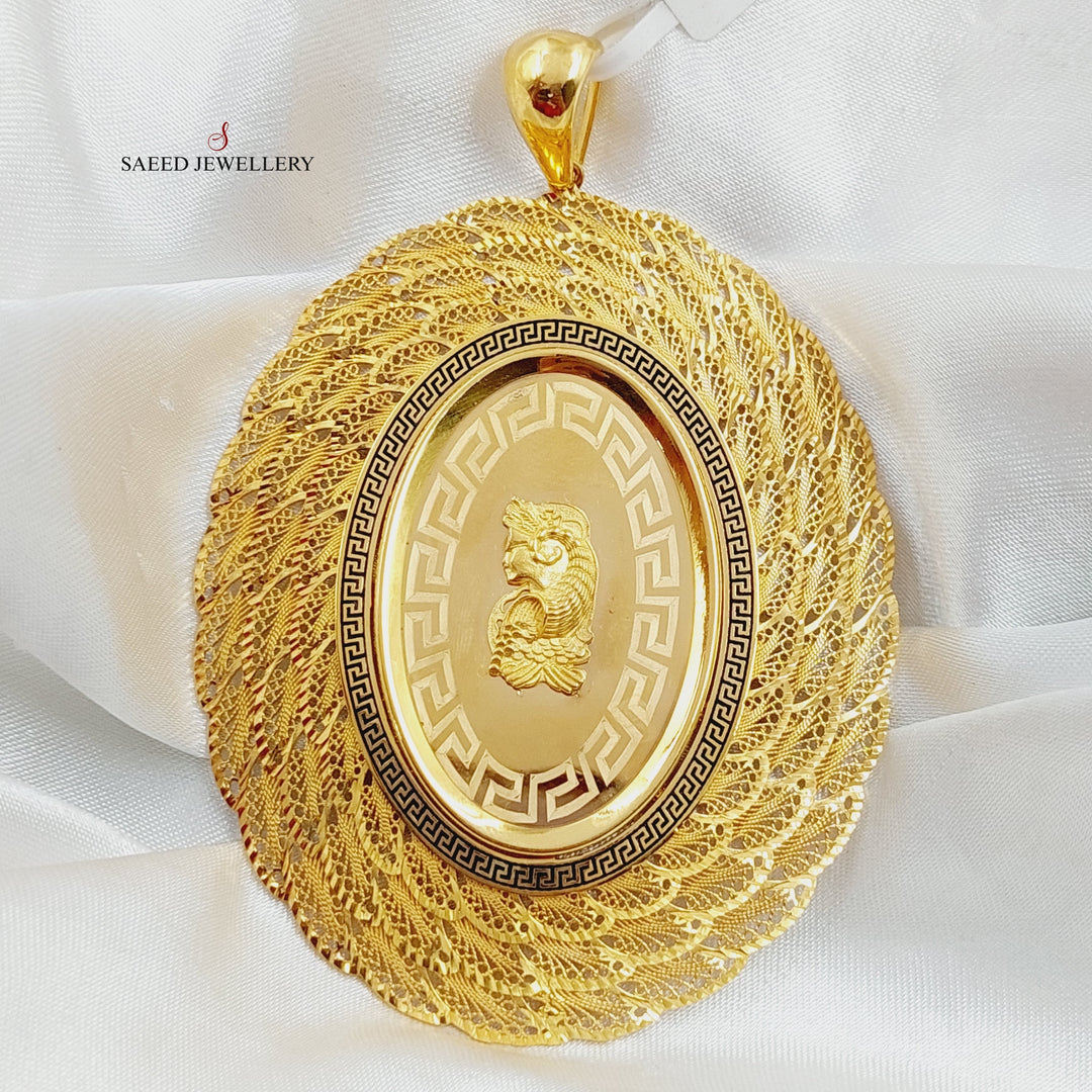 Deluxe Ounce Pendant  Made Of 21K Yellow Gold by Saeed Jewelry-28914