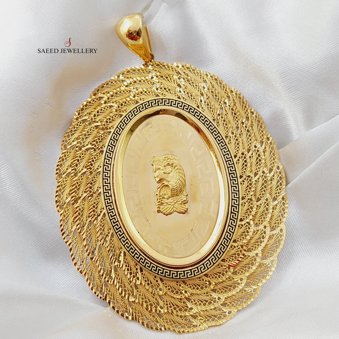 Deluxe Ounce Pendant  Made Of 21K Yellow Gold by Saeed Jewelry-28914