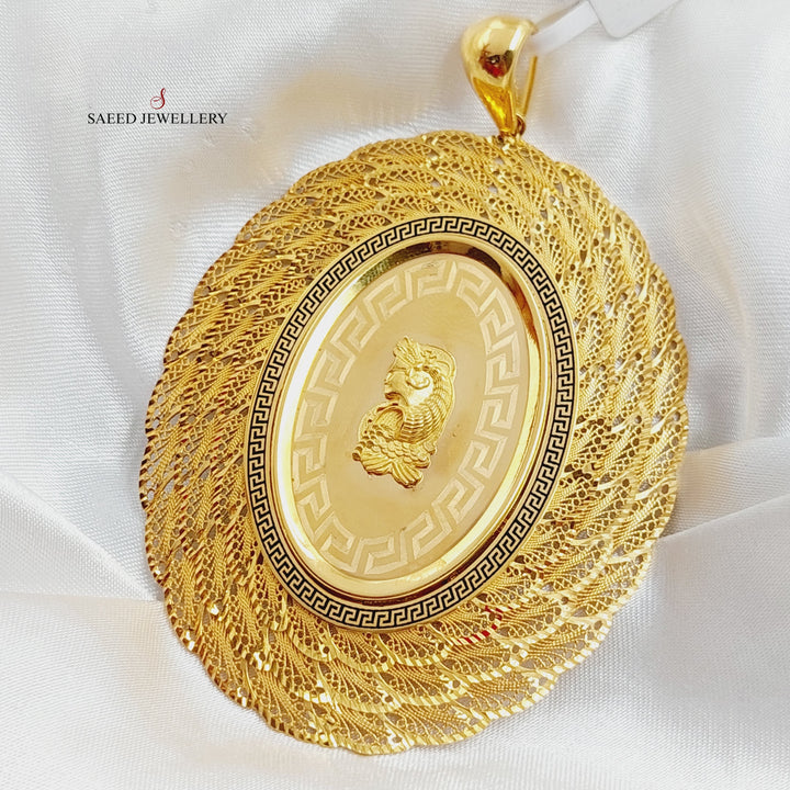 Deluxe Ounce Pendant  Made Of 21K Yellow Gold by Saeed Jewelry-28914