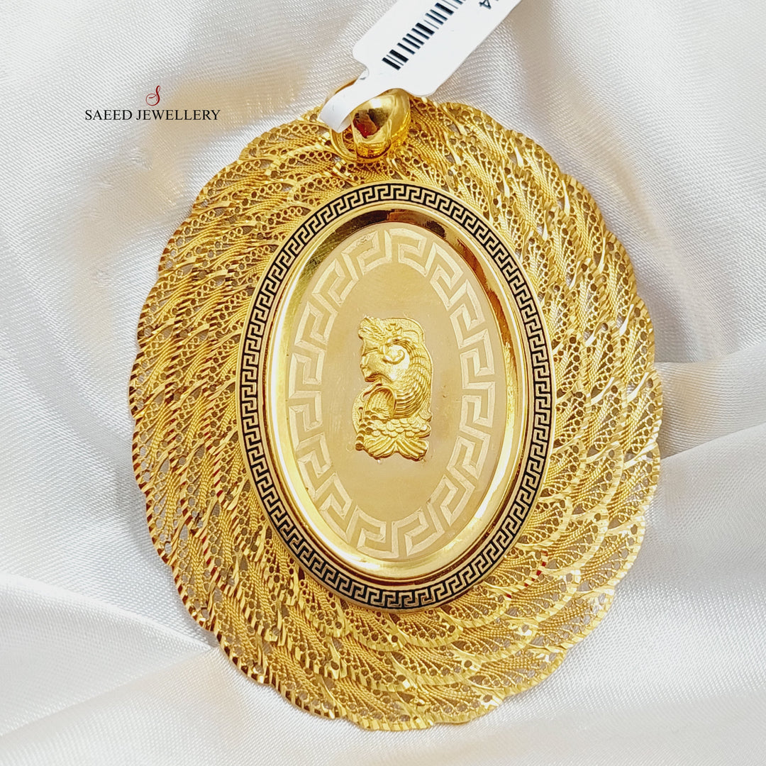 Deluxe Ounce Pendant  Made Of 21K Yellow Gold by Saeed Jewelry-28914