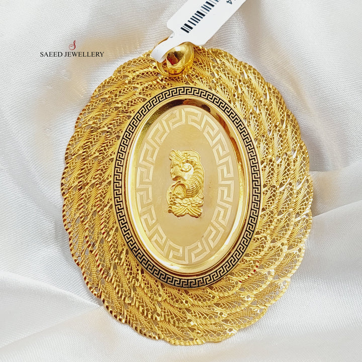 Deluxe Ounce Pendant  Made Of 21K Yellow Gold by Saeed Jewelry-28914