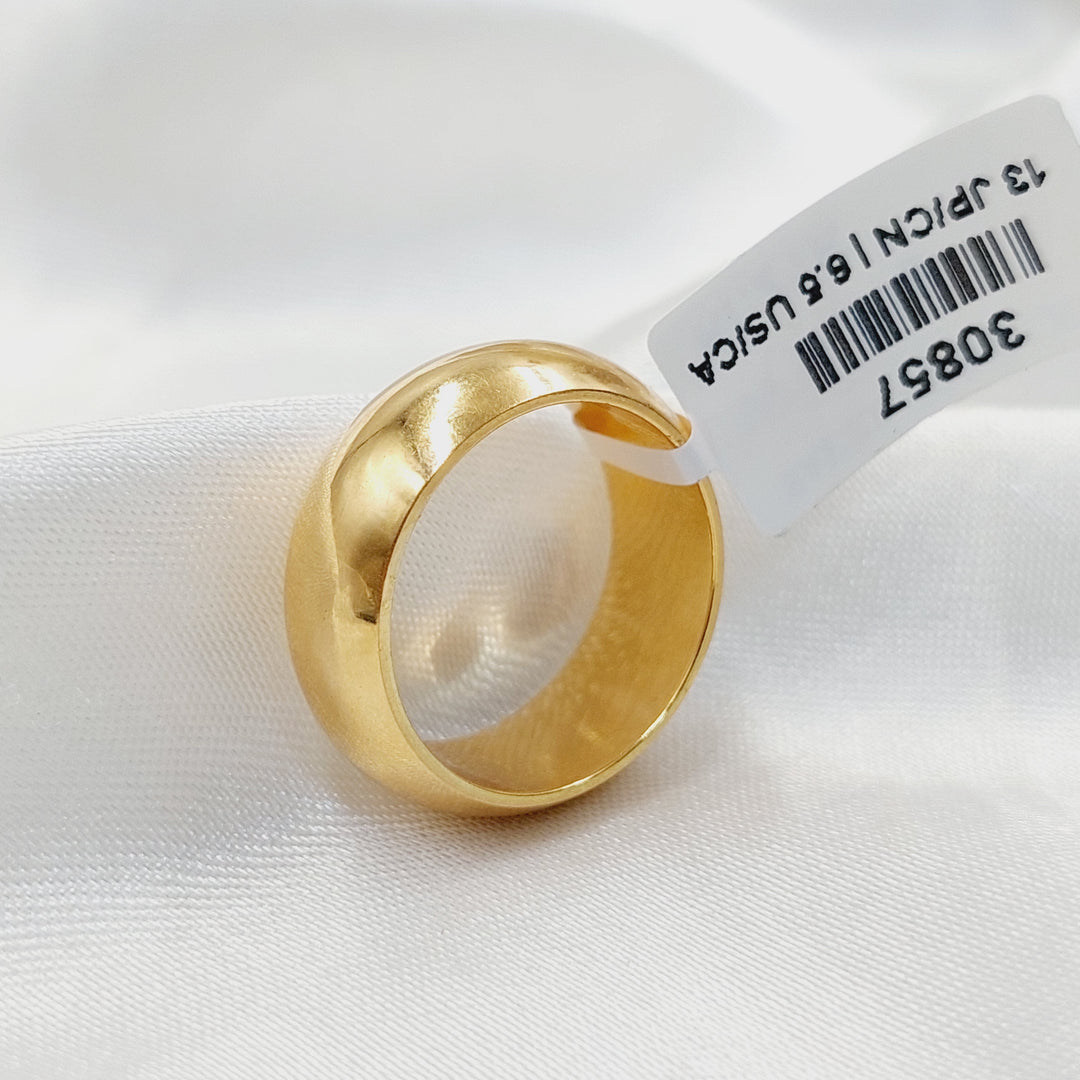 Deluxe Plain Wedding Ring  Made of 21K Yellow Gold by Saeed Jewelry-30857