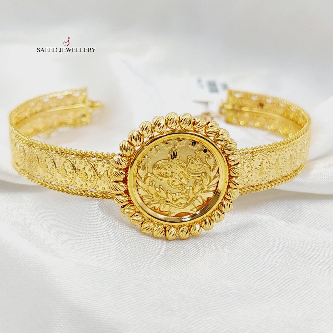 Deluxe Rashadi Bangle Bracelet  Made Of 21K Yellow Gold by Saeed Jewelry-30692
