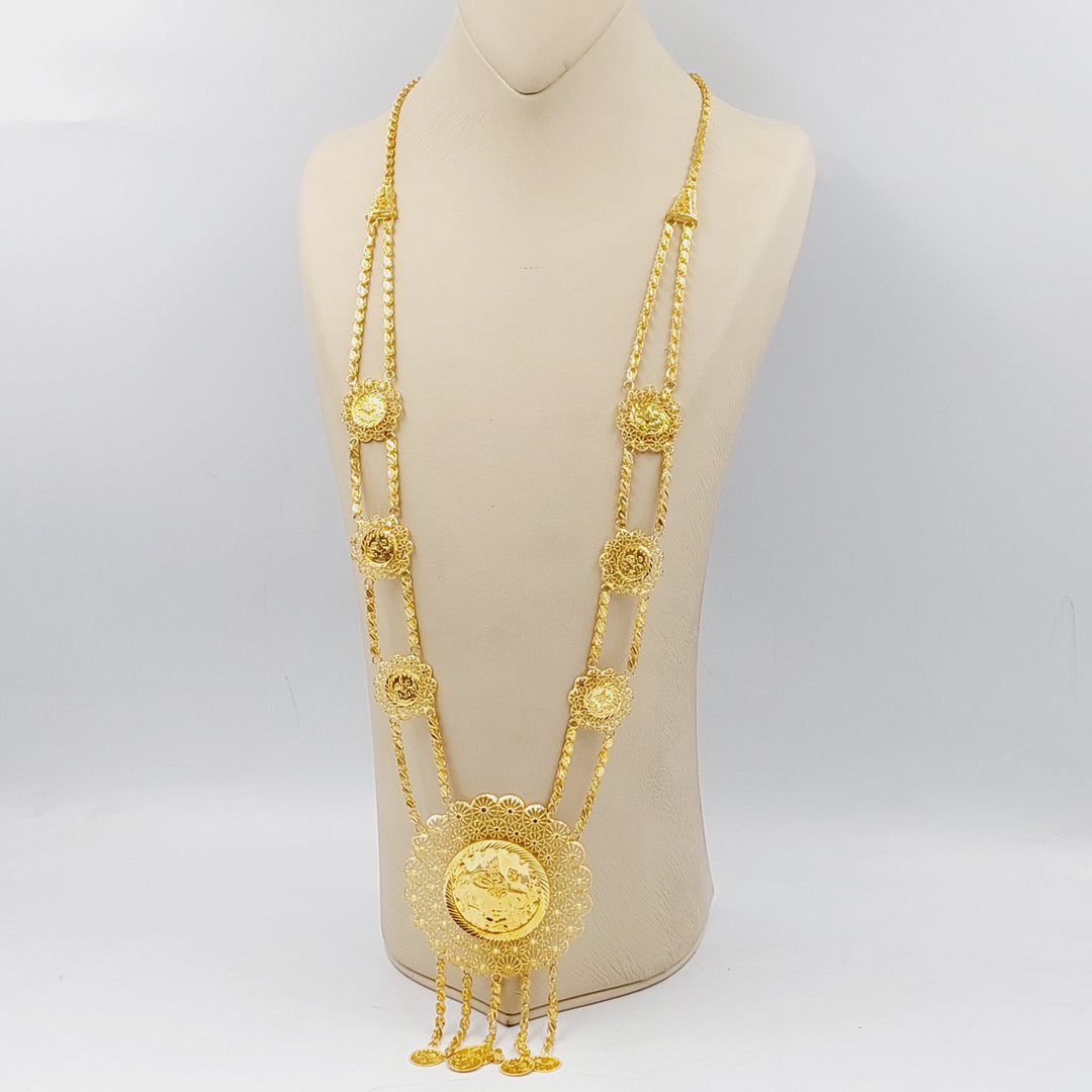 Deluxe Rashadi Long Necklace  Made Of 21K Yellow Gold by Saeed Jewelry-29447