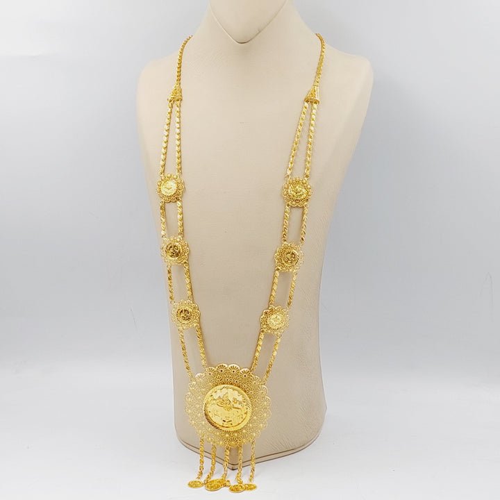 Deluxe Rashadi Long Necklace  Made Of 21K Yellow Gold by Saeed Jewelry-29447