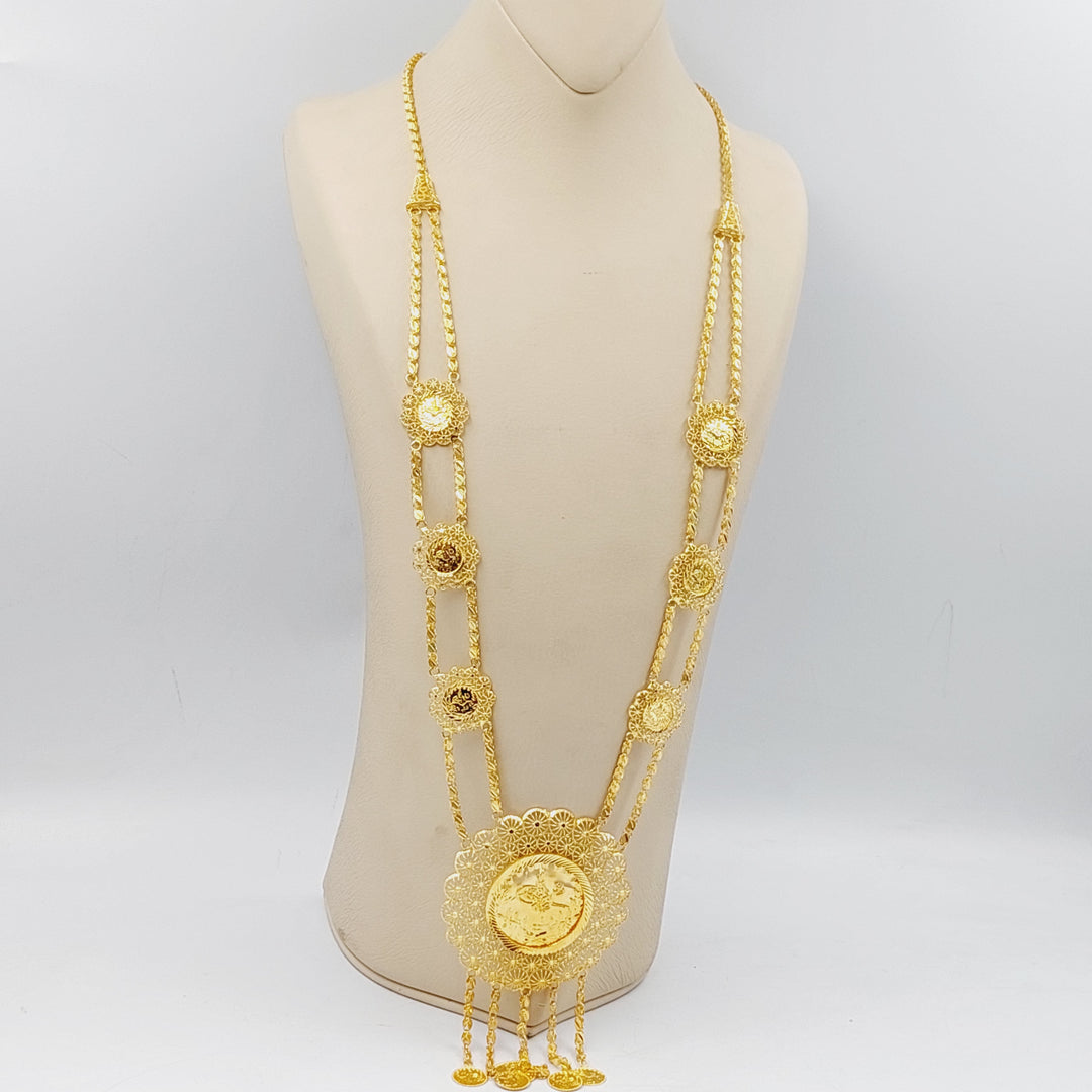Deluxe Rashadi Long Necklace  Made Of 21K Yellow Gold by Saeed Jewelry-29447