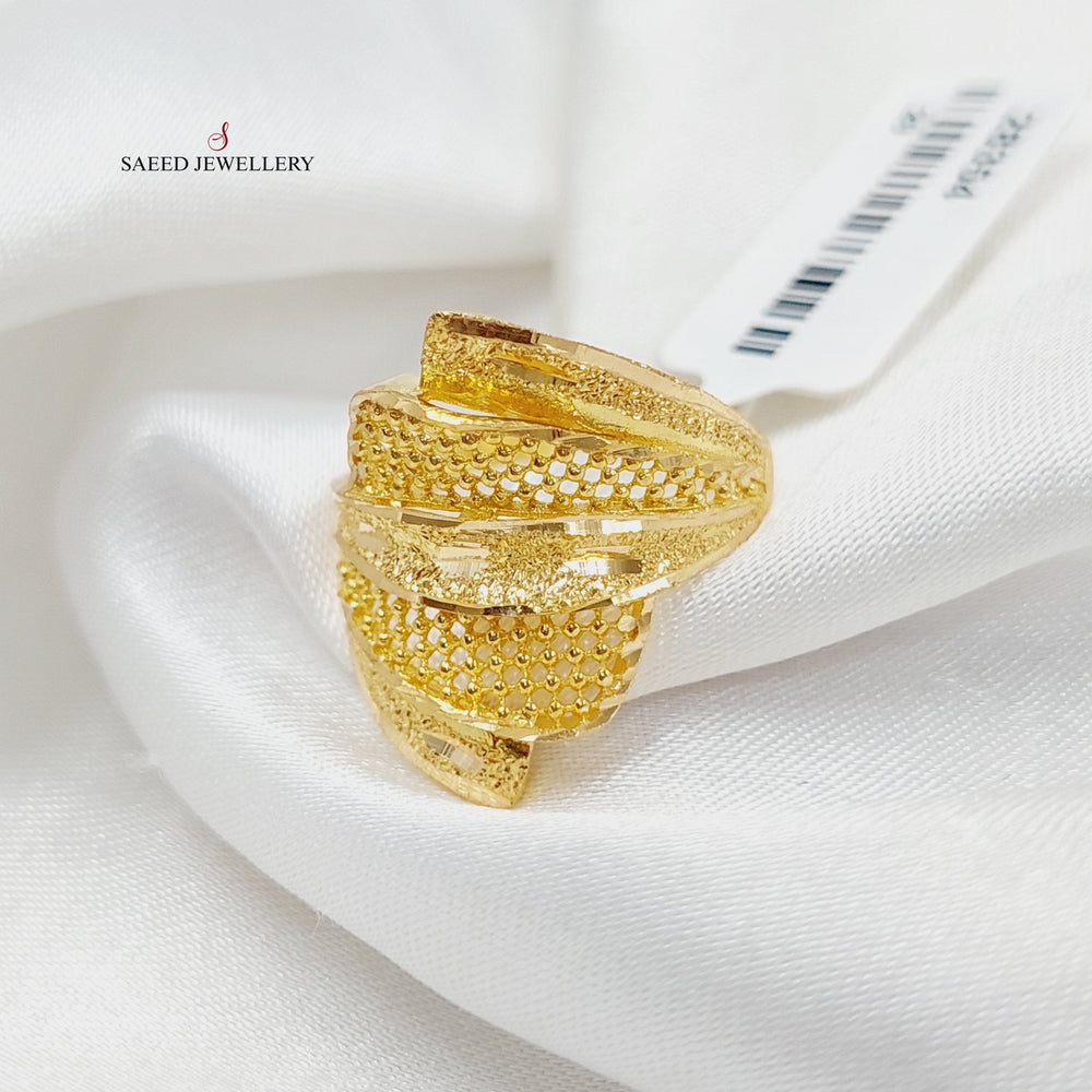 Deluxe Ring Made Of 21K Yellow Gold by Saeed Jewelry-28354