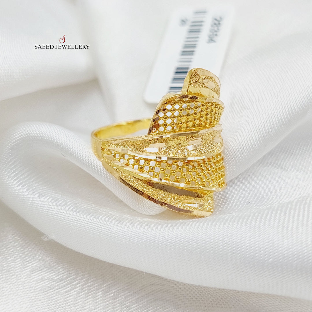 Deluxe Ring Made Of 21K Yellow Gold by Saeed Jewelry-28354