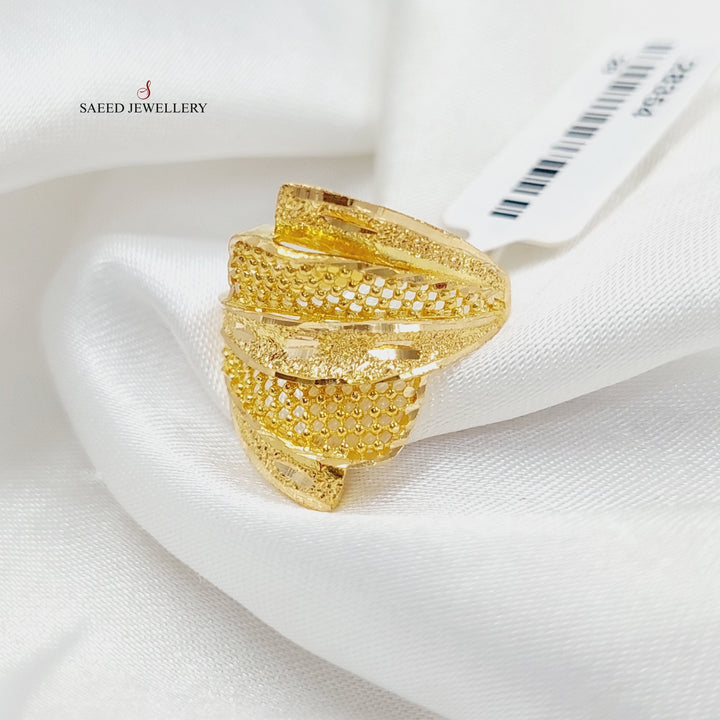 Deluxe Ring Made Of 21K Yellow Gold by Saeed Jewelry-28354