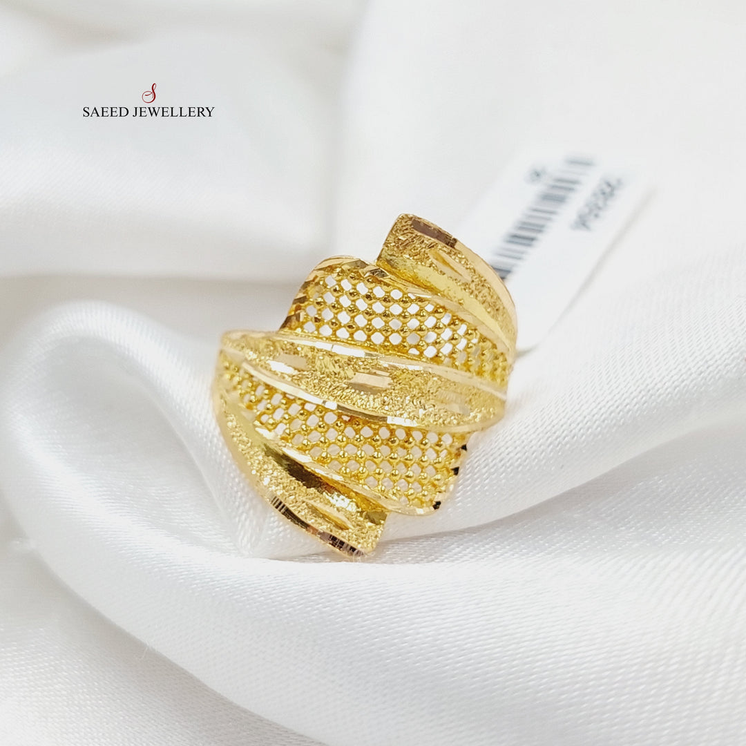Deluxe Ring Made Of 21K Yellow Gold by Saeed Jewelry-28354