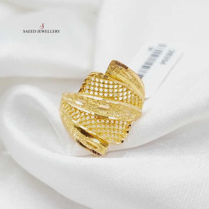 Deluxe Ring Made Of 21K Yellow Gold by Saeed Jewelry-28354