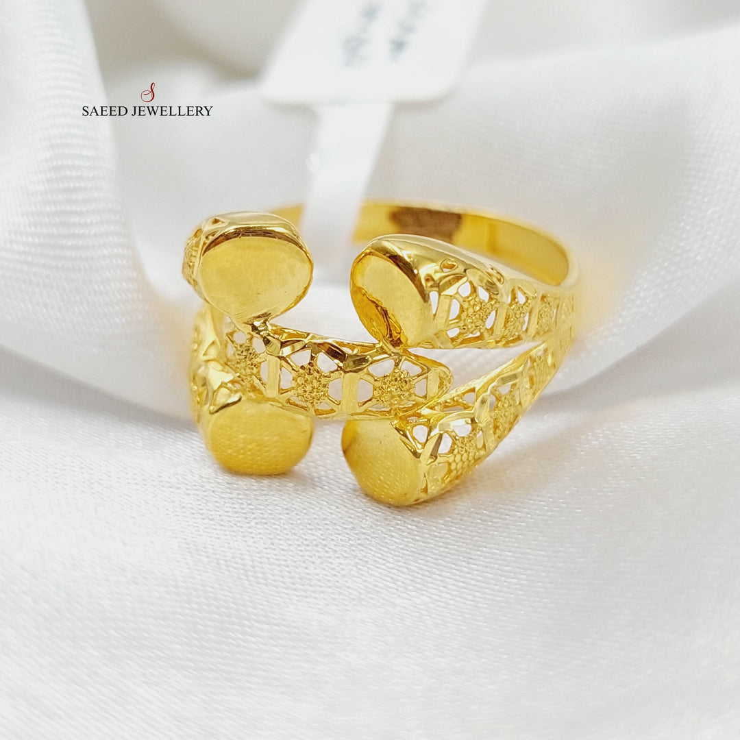 Deluxe Ring Made Of 21K Yellow Gold by Saeed Jewelry-28369