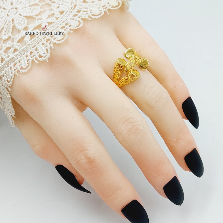 Deluxe Ring Made Of 21K Yellow Gold by Saeed Jewelry-28369