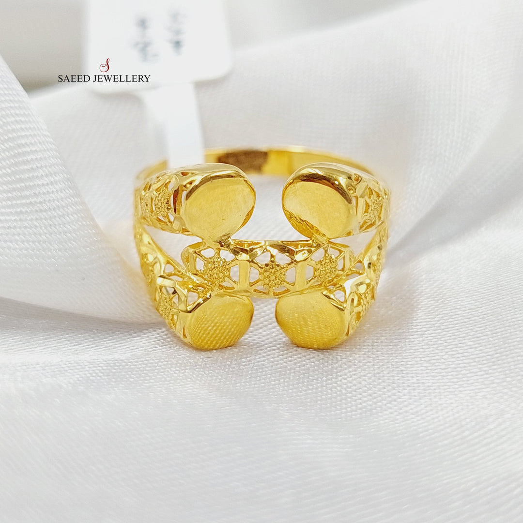 Deluxe Ring Made Of 21K Yellow Gold by Saeed Jewelry-28369