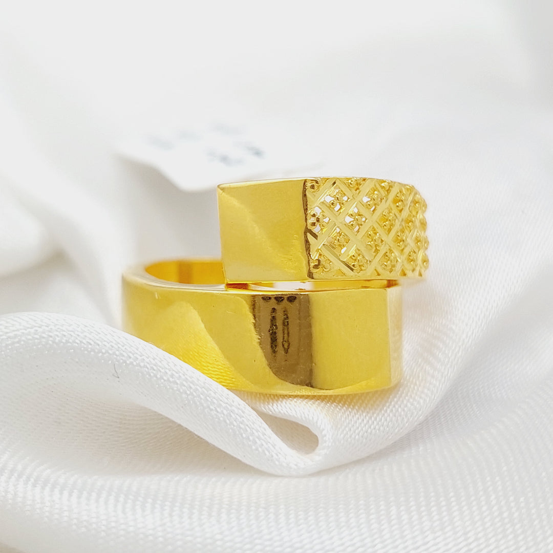Deluxe Ring Made Of 21K Yellow Gold by Saeed Jewelry-28379