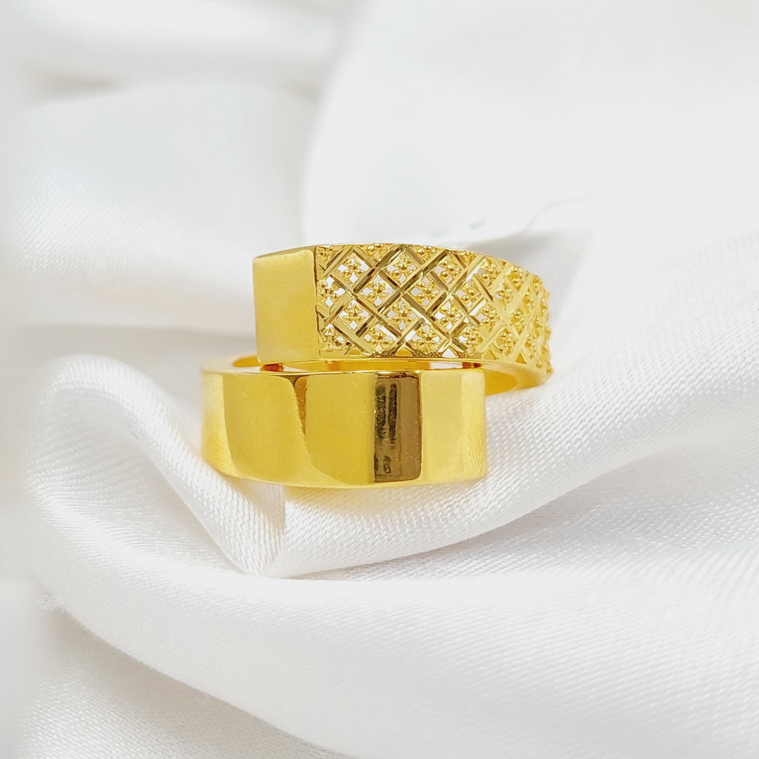 Deluxe Ring Made Of 21K Yellow Gold by Saeed Jewelry-28379