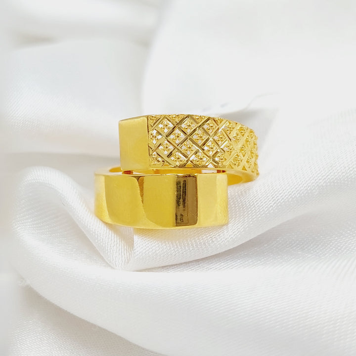 Deluxe Ring Made Of 21K Yellow Gold by Saeed Jewelry-28379