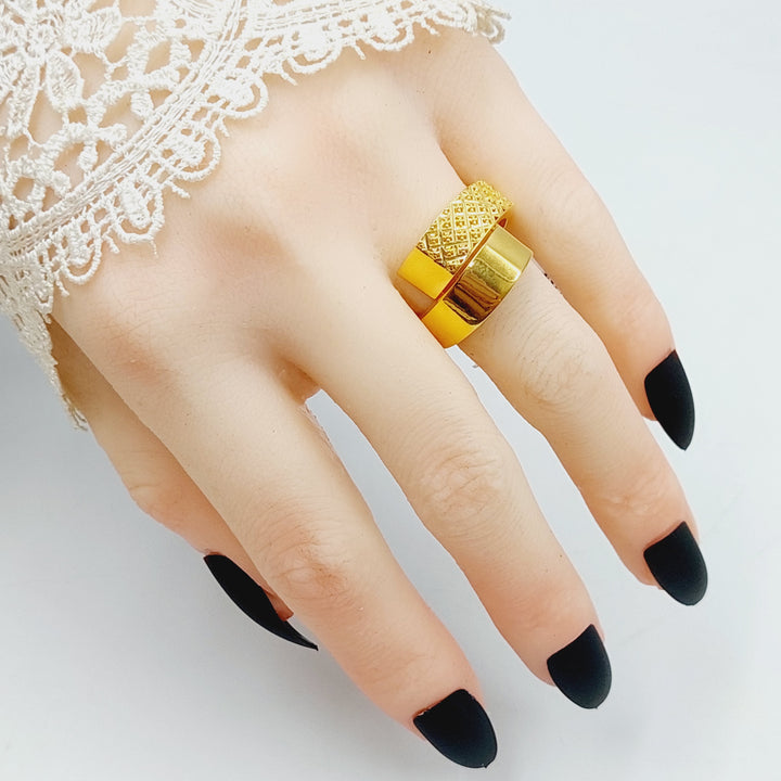 Deluxe Ring Made Of 21K Yellow Gold by Saeed Jewelry-28379