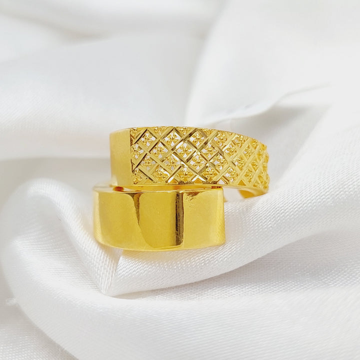 Deluxe Ring Made Of 21K Yellow Gold by Saeed Jewelry-28379
