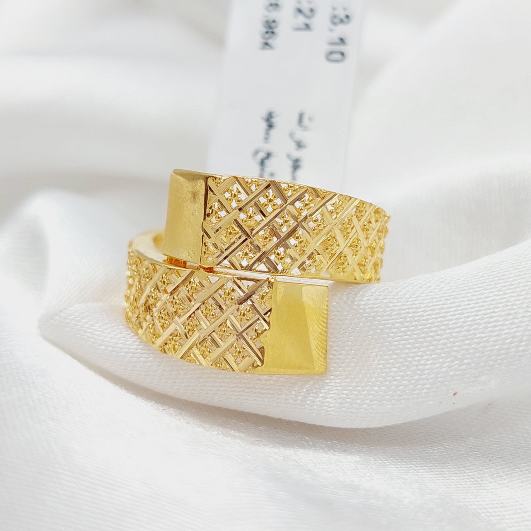 Deluxe Ring Made Of 21K Yellow Gold by Saeed Jewelry-28383