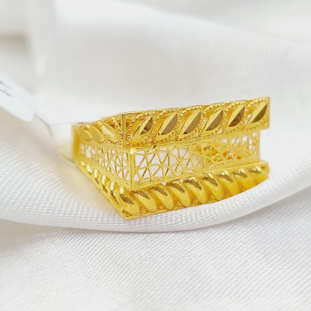 Deluxe Ring Made Of 21K Yellow Gold by Saeed Jewelry-28387