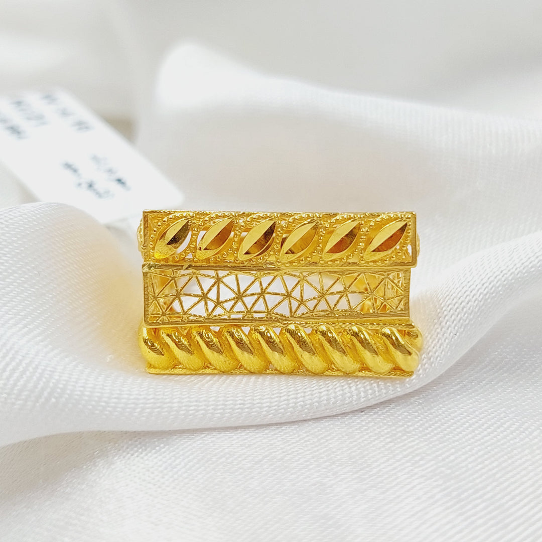 Deluxe Ring Made Of 21K Yellow Gold by Saeed Jewelry-28387