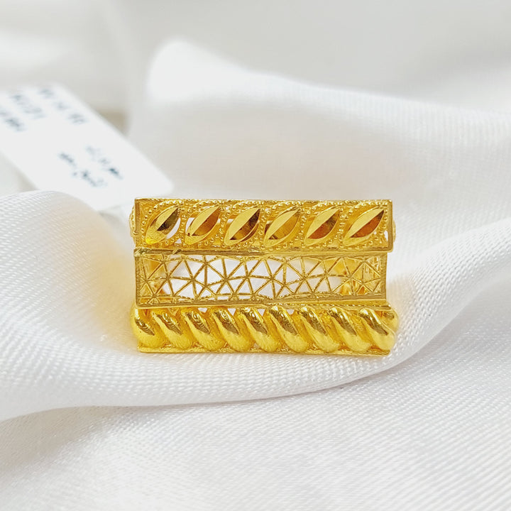 Deluxe Ring Made Of 21K Yellow Gold by Saeed Jewelry-28387