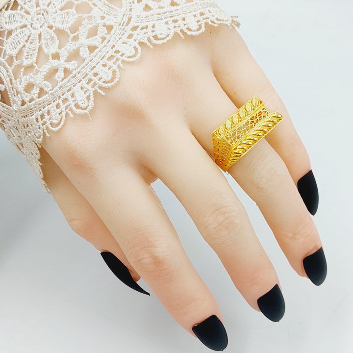 Deluxe Ring Made Of 21K Yellow Gold by Saeed Jewelry-28387