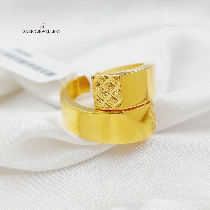 Deluxe Ring Made Of 21K Yellow Gold by Saeed Jewelry-28388
