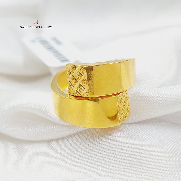 Deluxe Ring Made Of 21K Yellow Gold by Saeed Jewelry-28388