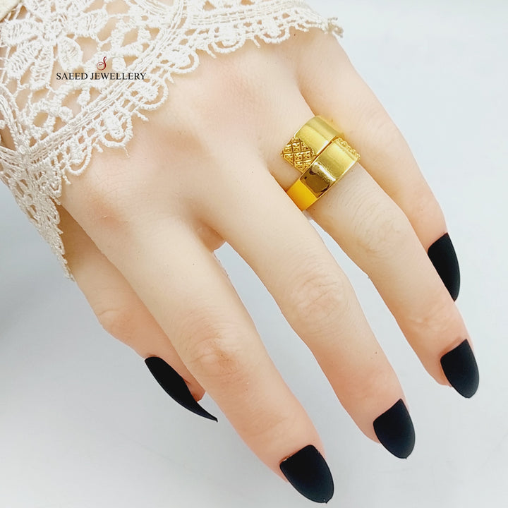 Deluxe Ring Made Of 21K Yellow Gold by Saeed Jewelry-28388