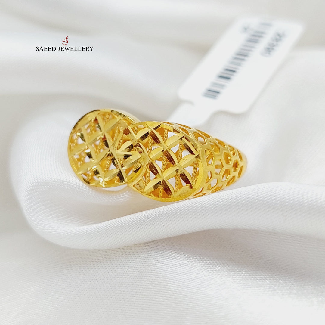 Deluxe Ring Made Of 21K Yellow Gold by Saeed Jewelry-28390