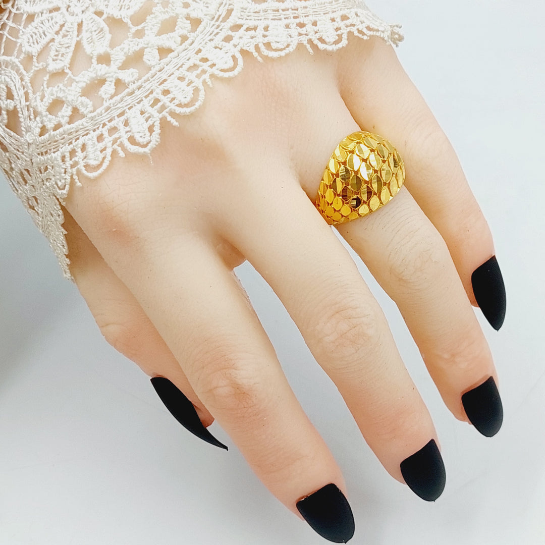 Deluxe Ring Made Of 21K Yellow Gold by Saeed Jewelry-28391