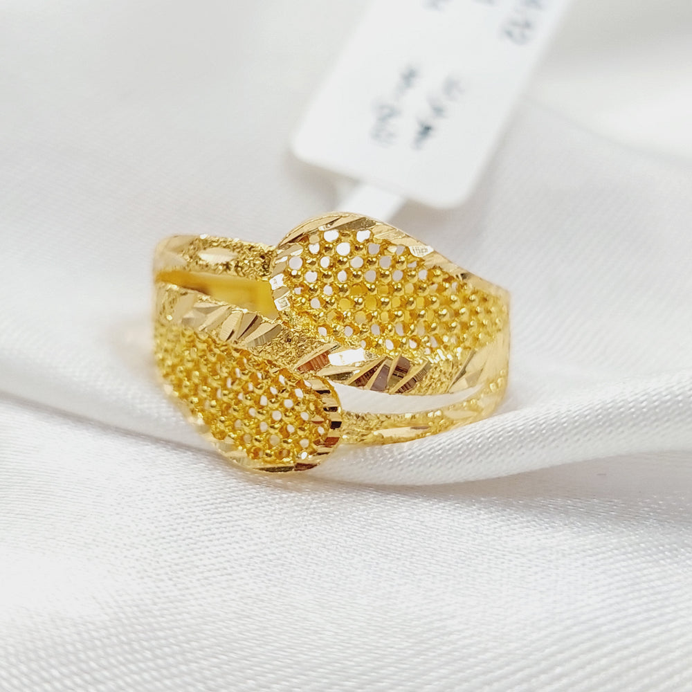 Deluxe Ring Made Of 21K Yellow Gold by Saeed Jewelry-28392