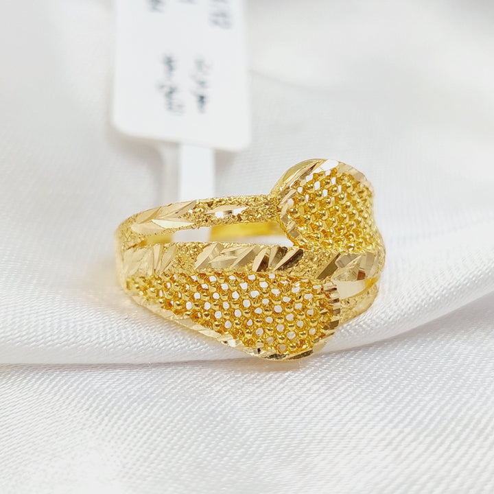 Deluxe Ring Made Of 21K Yellow Gold by Saeed Jewelry-28392